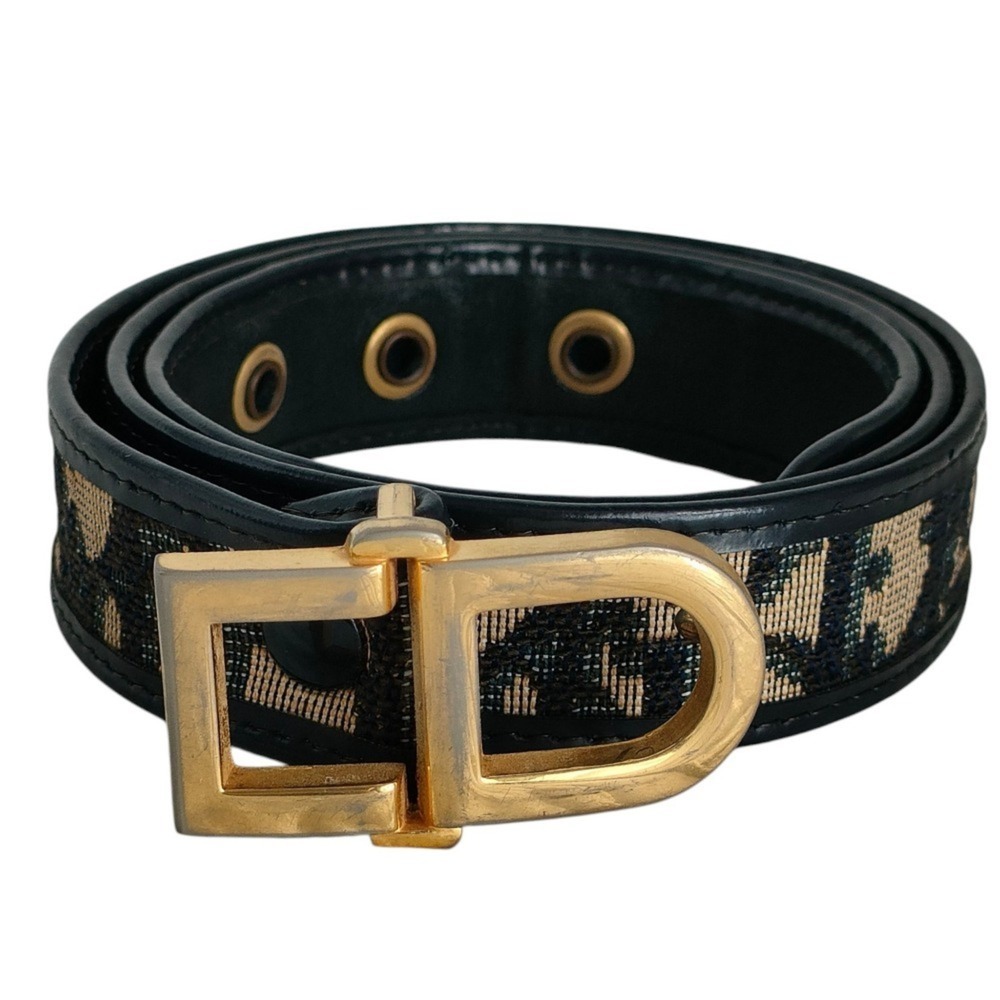 Christian Dior Vintage Trotter Belt, 70cm, Navy, Women's